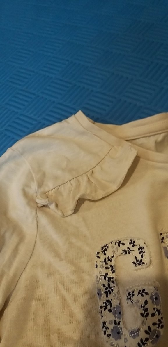 Kız Çocuk beyaz Uzun Kollu Baskılı Tişört 8-9 yaş - Görsel 4