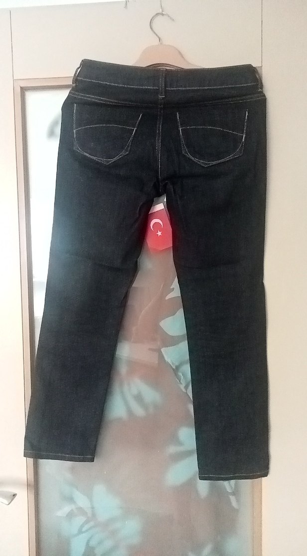 Koyu Mavi Kadın Kot Pantolon - Görsel 2