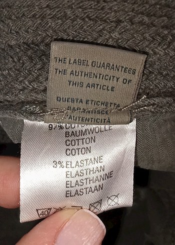 KOT KUMAŞINDAN YEŞİL PANTOLON - Görsel 7