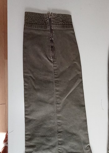 KOT KUMAŞINDAN YEŞİL PANTOLON - Görsel 6