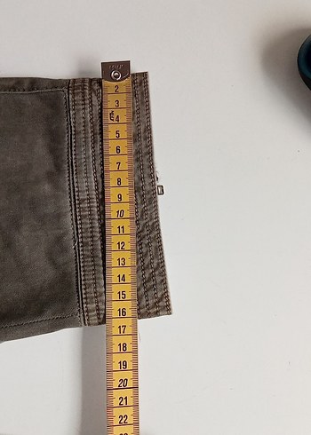 KOT KUMAŞINDAN YEŞİL PANTOLON - Görsel 10