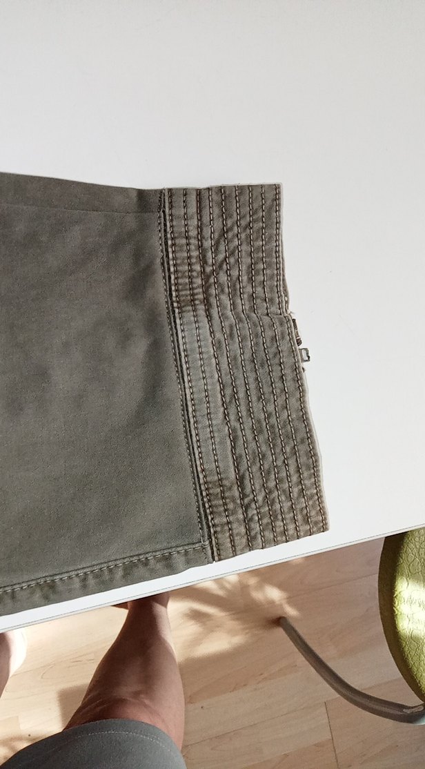 KOT KUMAŞINDAN YEŞİL PANTOLON - Görsel 4