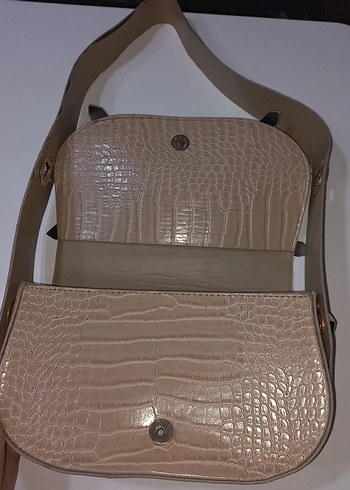 Bej Manc Model Croco Çanta - Görsel 3