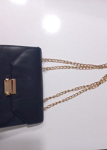 Zincir Detaylı Lacivert Kadın Çanta - Görsel 7