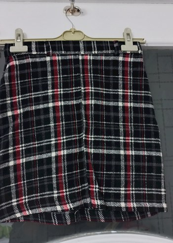 Ekose Kaşe Mini Etek - Görsel 2