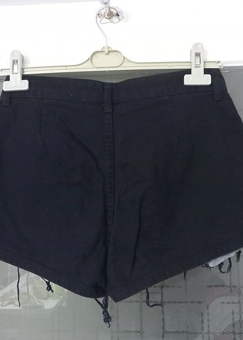 Siyah Mini Denim Şort Etek - Görsel 4