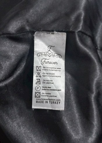 Siyah Kadın Kapüşonlu Suni Kürk Mont - Görsel 5