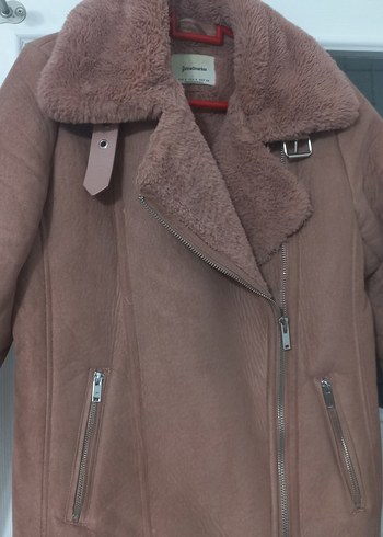 Stradivarius Kürklü Biker Ceket - Görsel 3