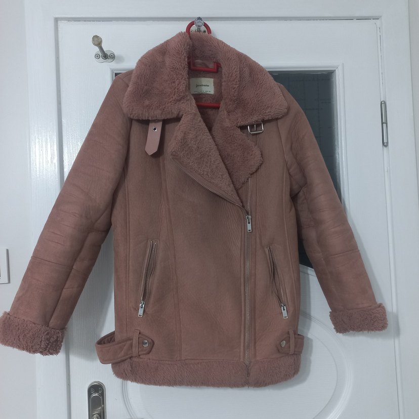 Stradivarius Kürklü Biker Ceket - Görsel 2