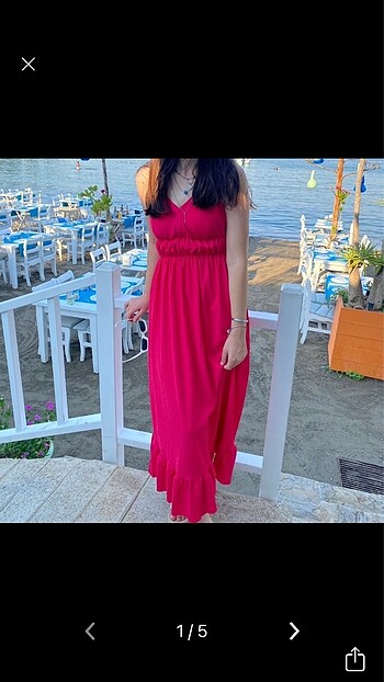 Fuşya eteği fırfırlı esnek elbise