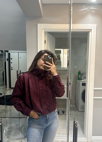 Bordo süet ceket yeni salaş dursun diye m aldım görseldeki gibi - Görsel 3