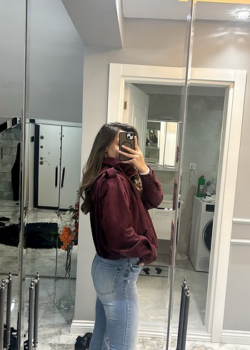 Bordo süet ceket yeni salaş dursun diye m aldım görseldeki gibi - Görsel 2