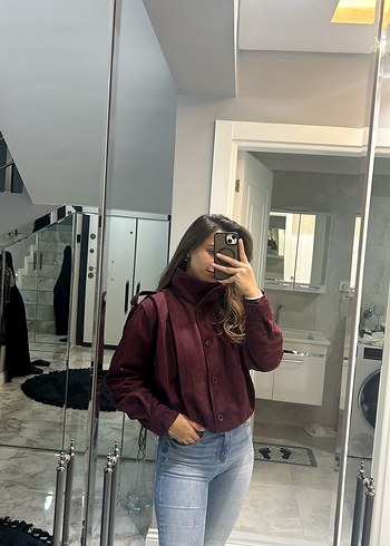 Bordo süet ceket yeni salaş dursun diye m aldım görseldeki gibi - Görsel 4