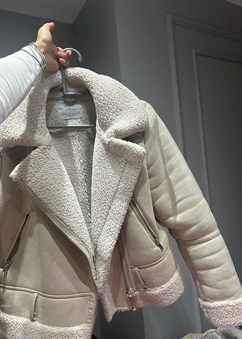 Kürklü Bej Kadın Kışlık Ceket - Görsel 4