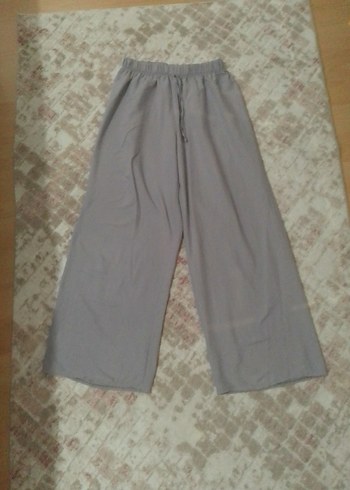 Gri  Rahat Kesim Kadın kumaş Pantolon - Görsel 3