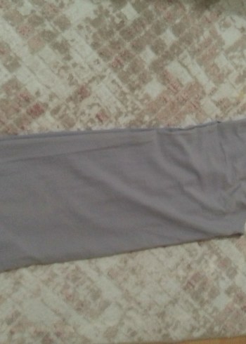 Gri  Rahat Kesim Kadın kumaş Pantolon - Görsel 5