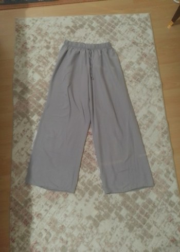 Gri  Rahat Kesim Kadın kumaş Pantolon - Görsel 2