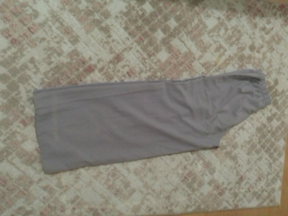 Gri  Rahat Kesim Kadın kumaş Pantolon - Görsel 5