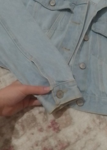 Açık Mavi Kısa Denim Ceket - Görsel 7