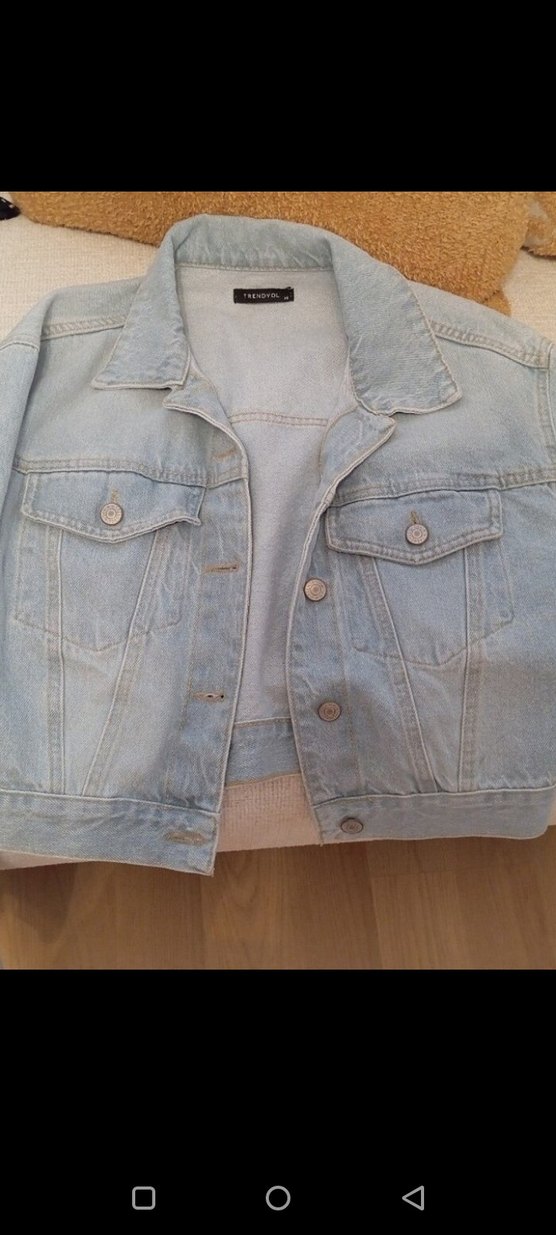 Açık Mavi Kısa Denim Ceket - Görsel 5