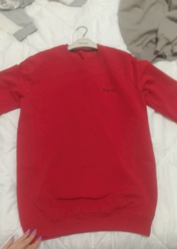 Kırmızı Erkek Bisiklet Yaka Uzun Kollu Kazak - Görsel 5