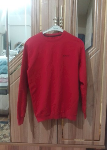 Kırmızı Erkek Bisiklet Yaka Uzun Kollu Kazak - Görsel 4