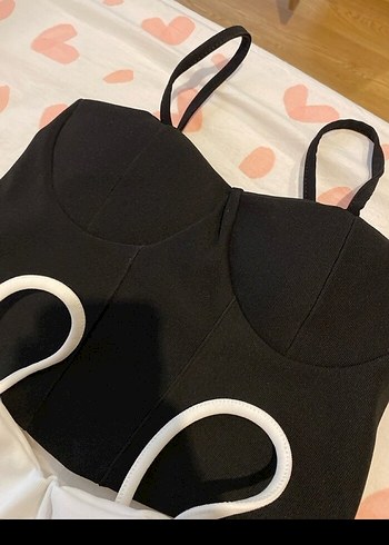 Kadın siyah  Mini Pamuklu Strappy Büstiyer - Görsel 3