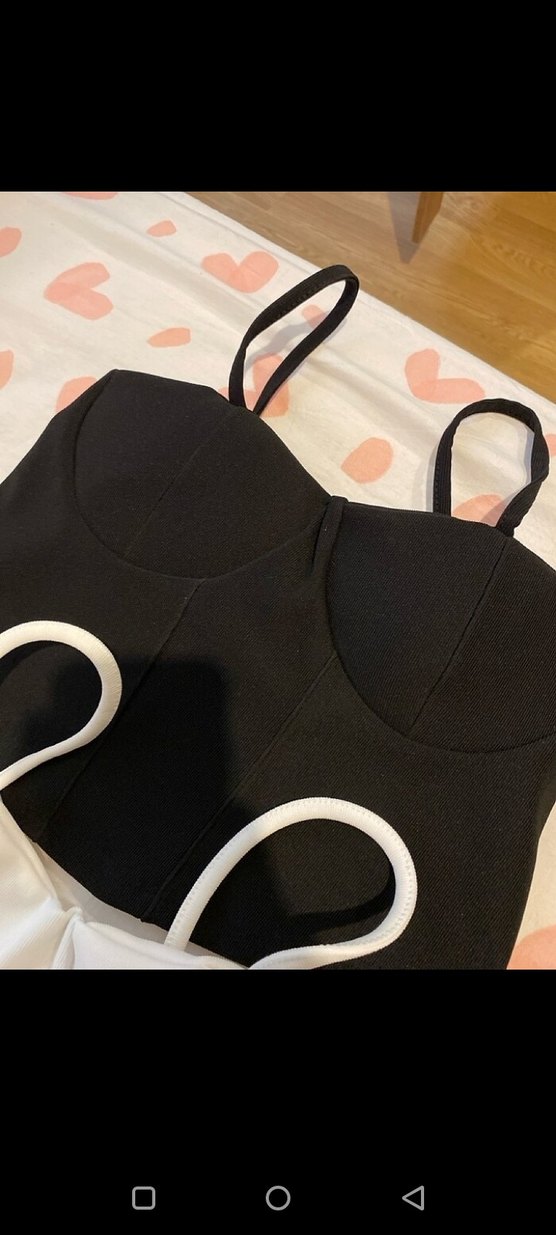 Kadın siyah  Mini Pamuklu Strappy Büstiyer - Görsel 3