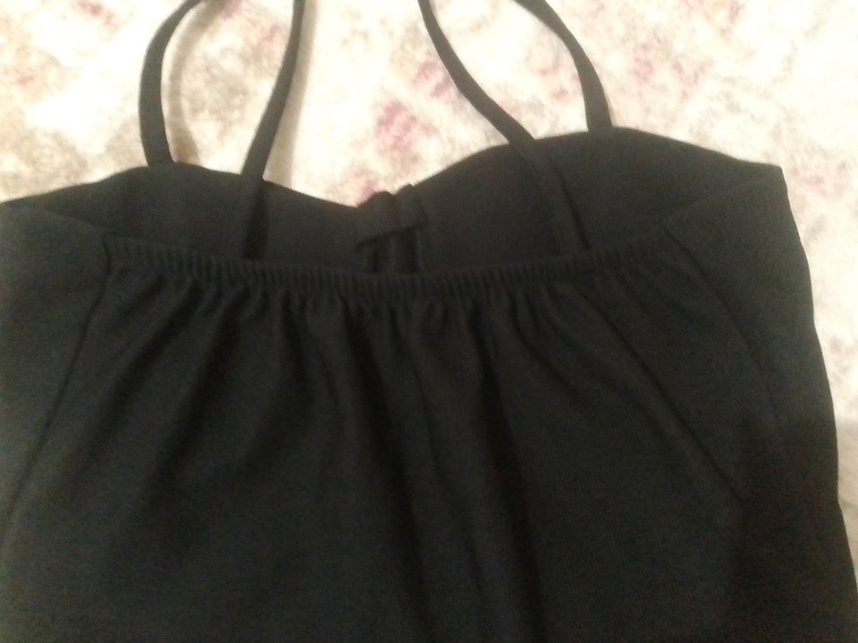 Kadın siyah  Mini Pamuklu Strappy Büstiyer - Görsel 4