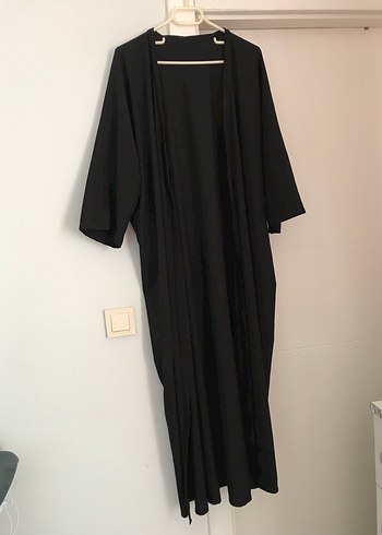 Uzun Siyah Kadın Kimono