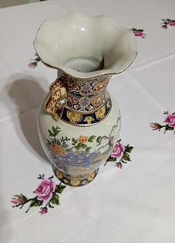 İşleme vazo porselen 