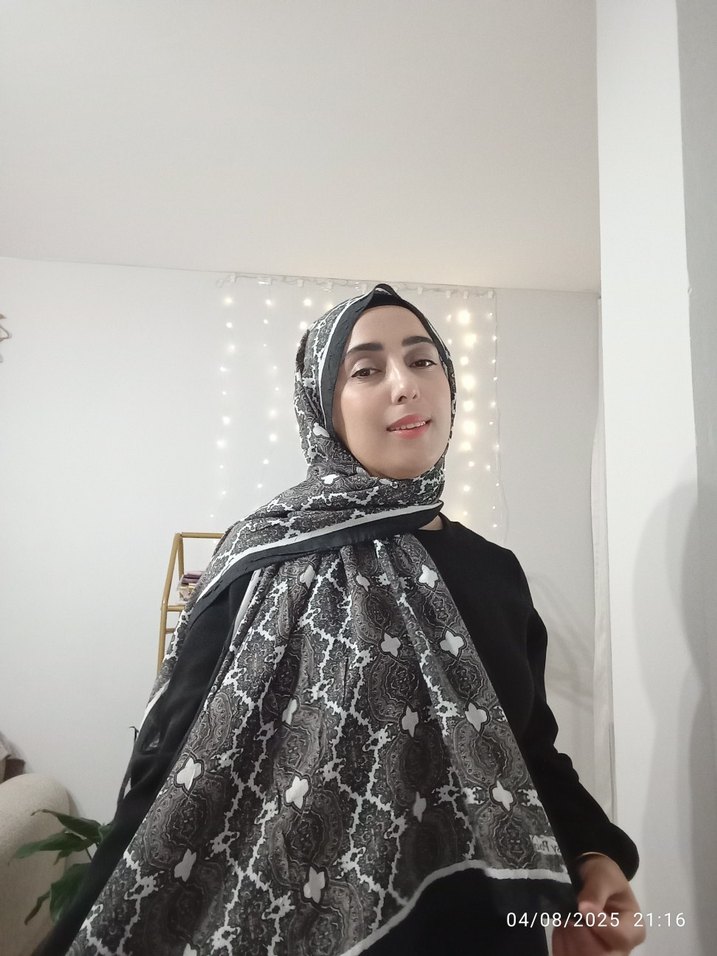 kahve siyah bambu kral desenli şal - Görsel 2