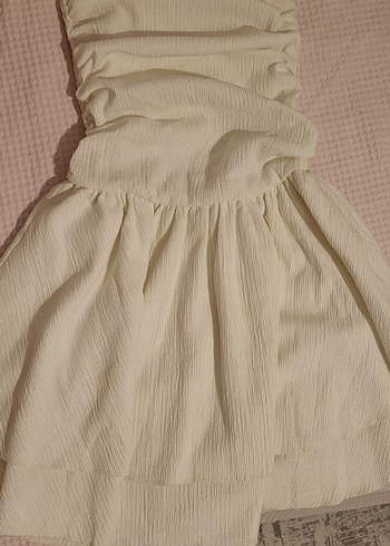 Beyaz Midi elbise - Görsel 2