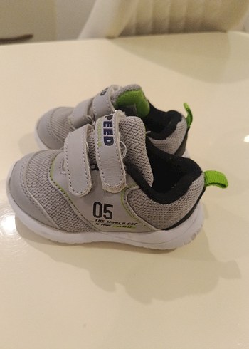 Gri Erkek Çocuk Spor Ayakkabı Velcro - Görsel 3