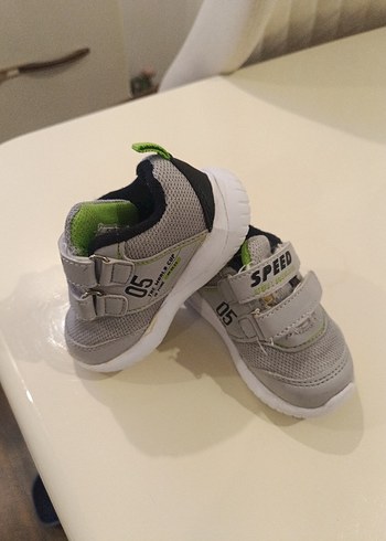 Gri Erkek Çocuk Spor Ayakkabı Velcro - Görsel 2