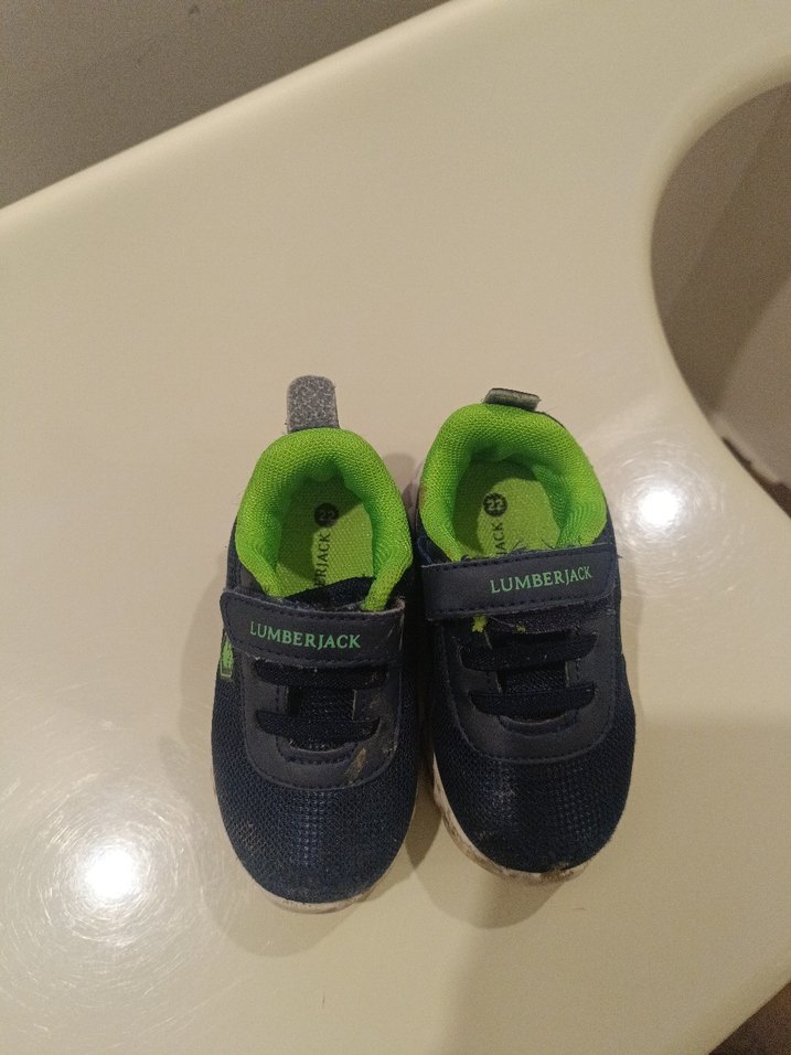 Koyu Mavi Erkek Çocuk Spor Ayakkabı Velcro - Görsel 2