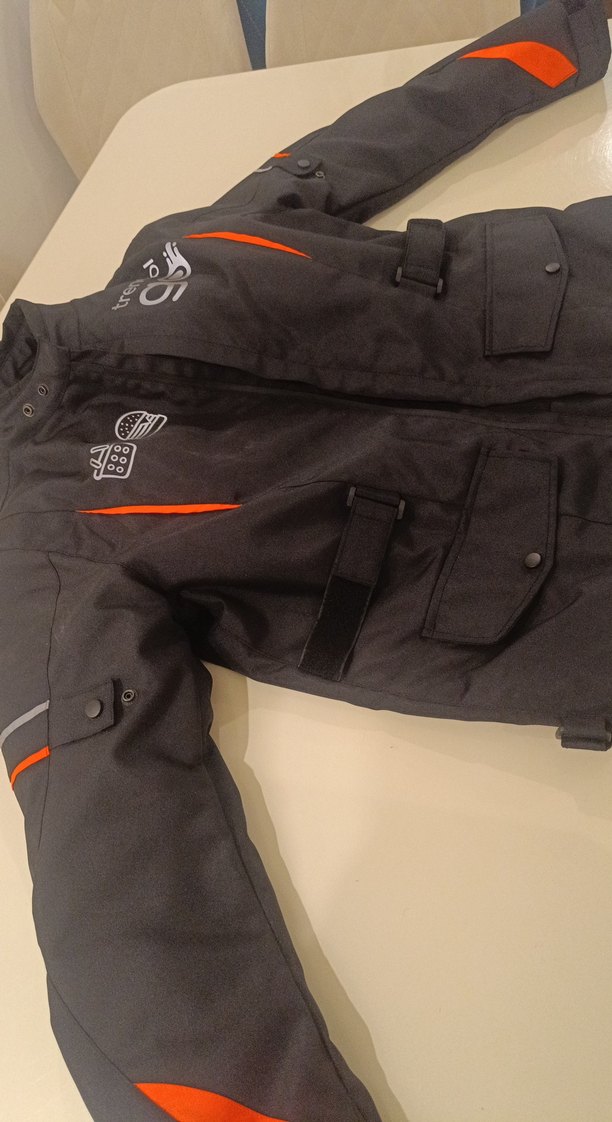 Erkek Siyah Biker Mont Velcro Detaylı kurye mont - Görsel 2