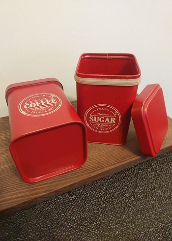Kırmızı Kahve ve Şeker Kutuları - Görsel 8