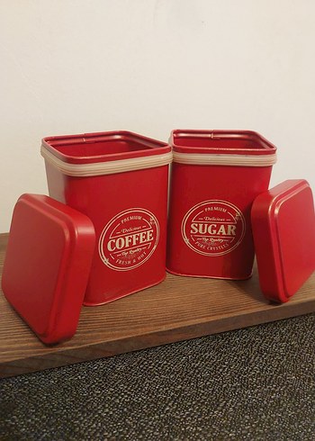 Kırmızı Kahve ve Şeker Kutuları - Görsel 5