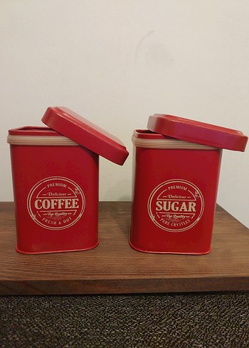 Kırmızı Kahve ve Şeker Kutuları - Görsel 4
