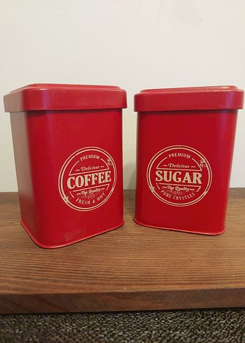 Kırmızı Kahve ve Şeker Kutuları - Görsel 3