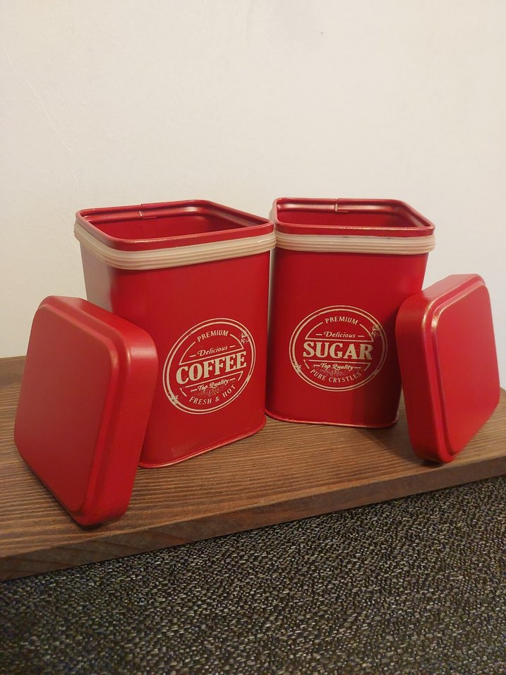 Kırmızı Kahve ve Şeker Kutuları - Görsel 5