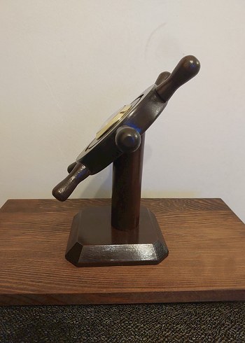 Ahşap Dümen Tasarımlı Masa Saati - Görsel 3