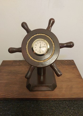 Ahşap Dümen Tasarımlı Masa Saati - Görsel 6