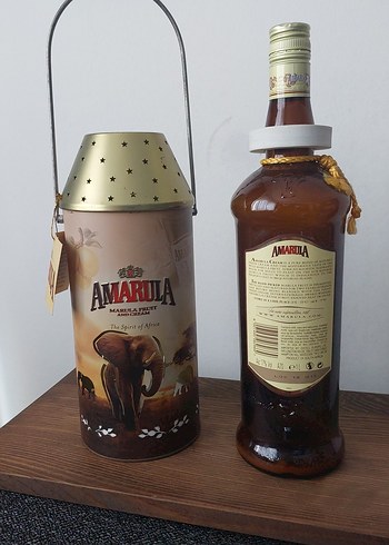  Beden camel Renk Amarula Şişe ve Mumluk Seti