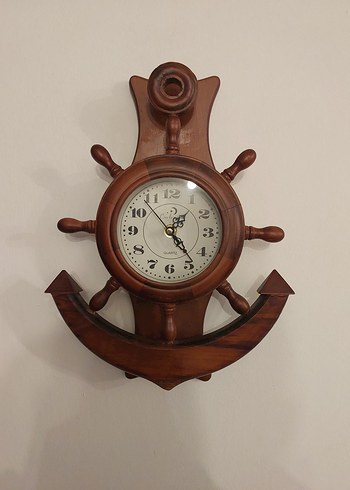 Ahşap Dümen Duvar Saati - Görsel 6