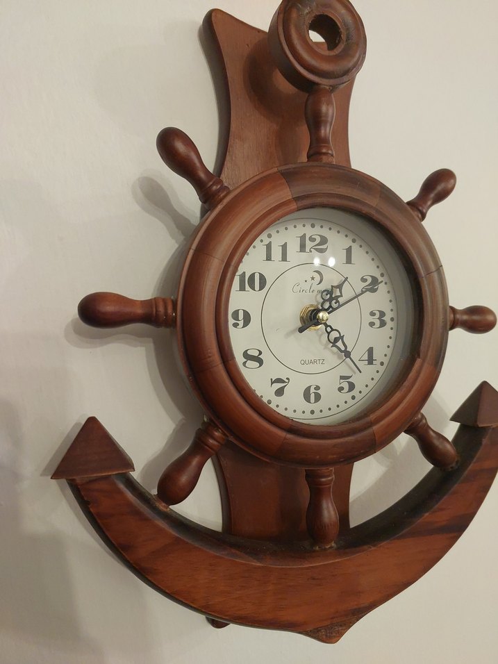 Ahşap Dümen Duvar Saati - Görsel 3