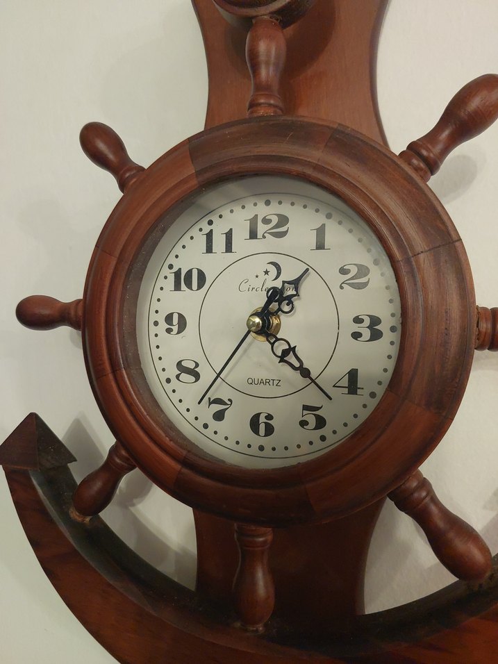 Ahşap Dümen Duvar Saati - Görsel 2