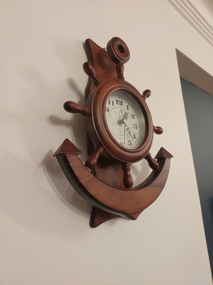 Ahşap Dümen Duvar Saati - Görsel 5