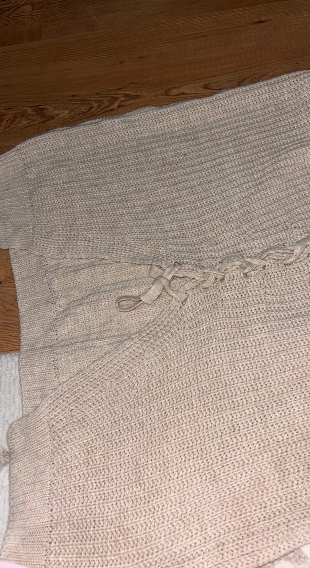 Bej Örgü Kadın Triko - Görsel 2